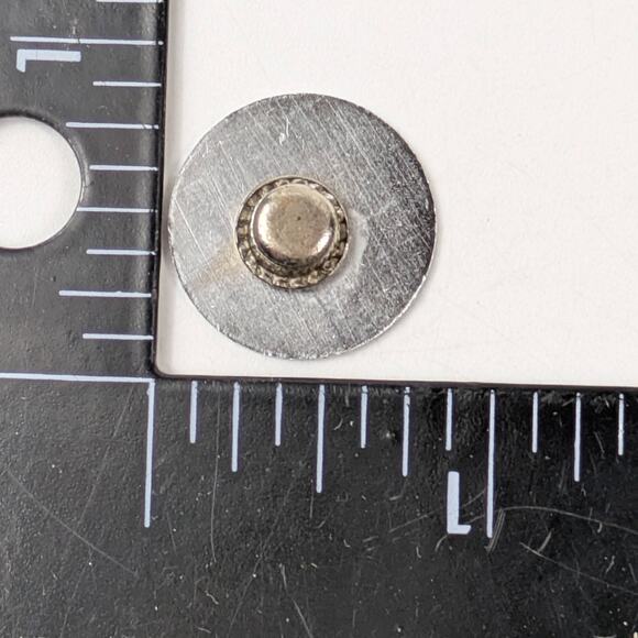 Vtg Taiwan Chinese 50 Anniversary Enamel Pin Round Globe Tower Badge Silver Red - Picture 2 of 2